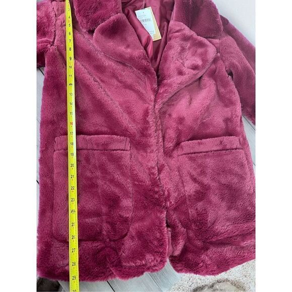 NWT Democracy‎ Faux Fur Jacket With Patch Pockets Size Large - Picture 8 of 8